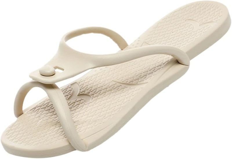 Shower Shoes Quick Dry Non-Slip Bathroom Slippers for Men Women Dorm Home Slides Travel Portable Folding Slippers