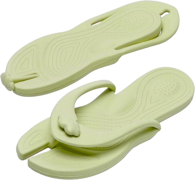 Travel Flip-Flop for Women and Men, Portable Foldable Slippers Soft Comfy Non-Slip Quick Dry House Bathroom Shower Shoes Spa Gym Swimming Sandals Beach
