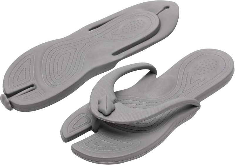 Shower Shoes Travel Slippers for Women Men, Folding Slides Sandals, Portable Hotel Spa Slippers, Waterproof Quick Drying Flip Flops, Beach Sandals - Image 2