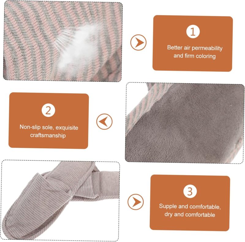 1Pair Portable Folding Travel Slippers for Men Women Lightweight Cotton Slippers for Home Hotel Spa Outdoor Use Travel Companion Fits All - Image 2