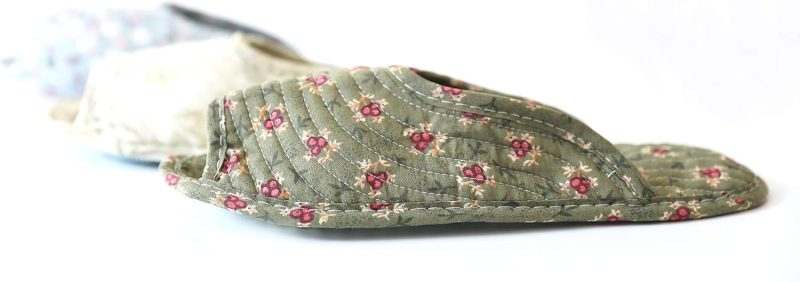 House Slippers for Women - Lightweight Cotton Quilted Home Slippers, Easy Machine Washable Like Socks, Foldable and Portable, Indoor Breathable Shoes for Your Feet Relaxing, Set of 3 Pairs (Medium - Image 2