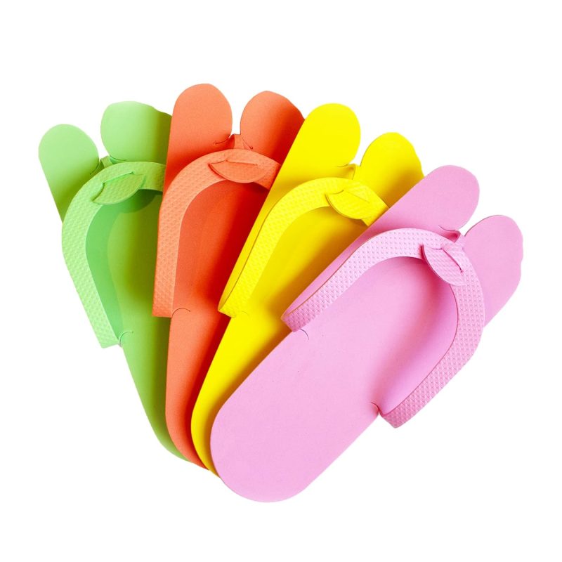 12 Pairs Eva Disposable Pedicure Slippers Anti-Slip Party Pack  Collection