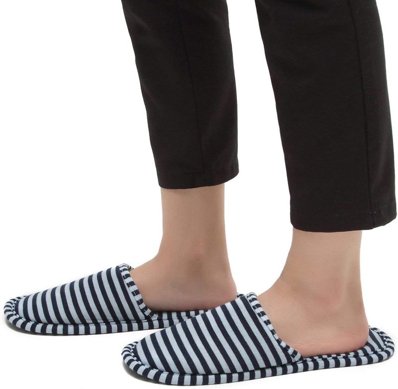 Non-Disposable Travel Slippers Portable Cotton Spa Hotel Guest Indoor Slippers - Image 2