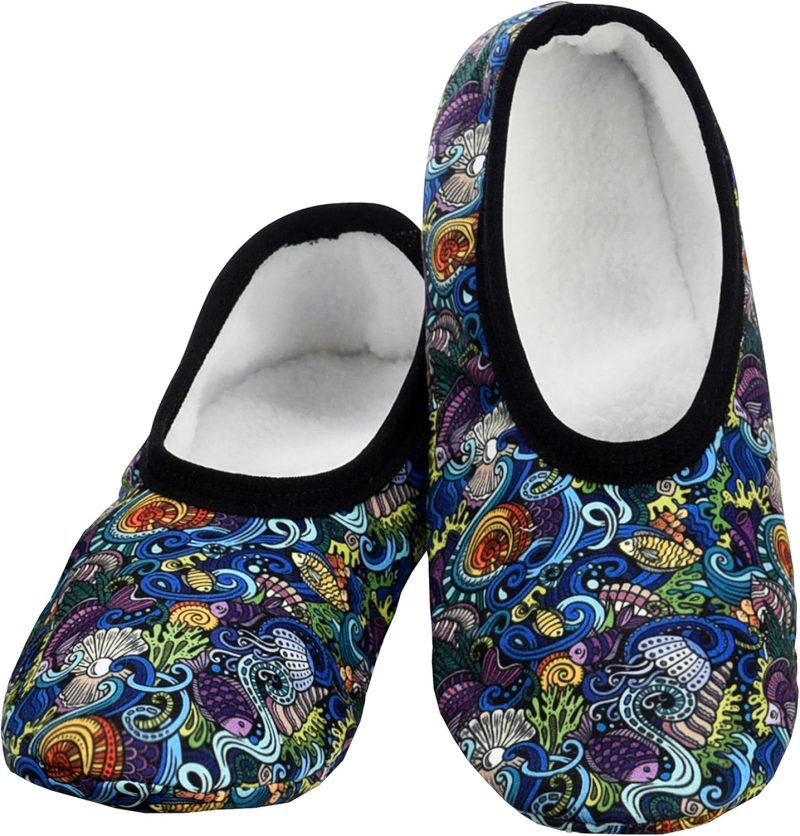 Womens Slippers, Lightweight and Foldable Slipper Socks with Grips for Women, Indoor Womens House Shoes